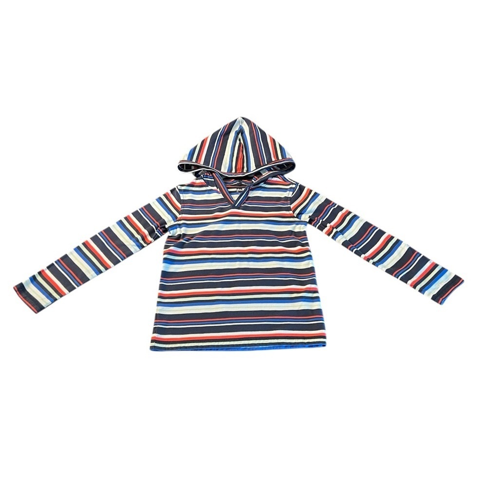 Tea Collection Multicolor Striped Long Sleeve Hooded T-shirt Size 5